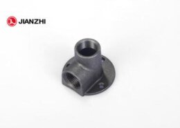How are black iron cross fittings used in gas pipe systems?